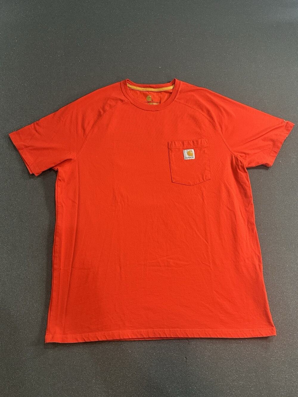 red carhartt force tshirt